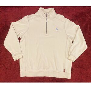 Tommy Bahama Cream Zip Up Sweater